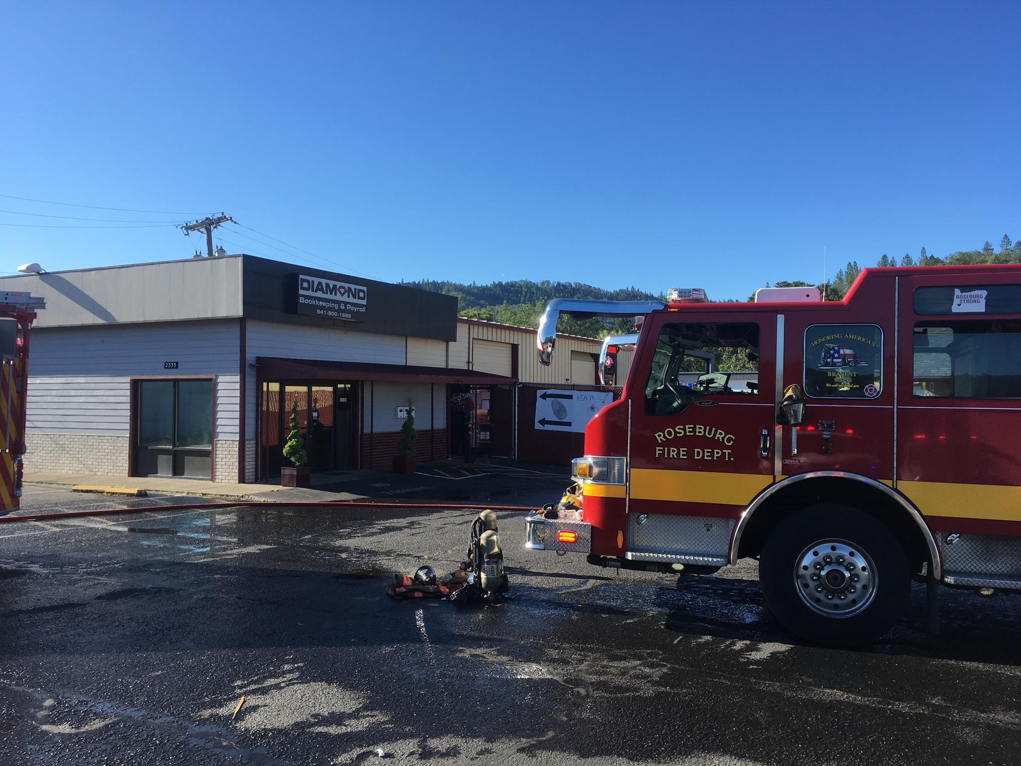 Commercial Structure Fire - 2333 NE Diamond Lake Blvd - 6-18-19 (Photo) featured image