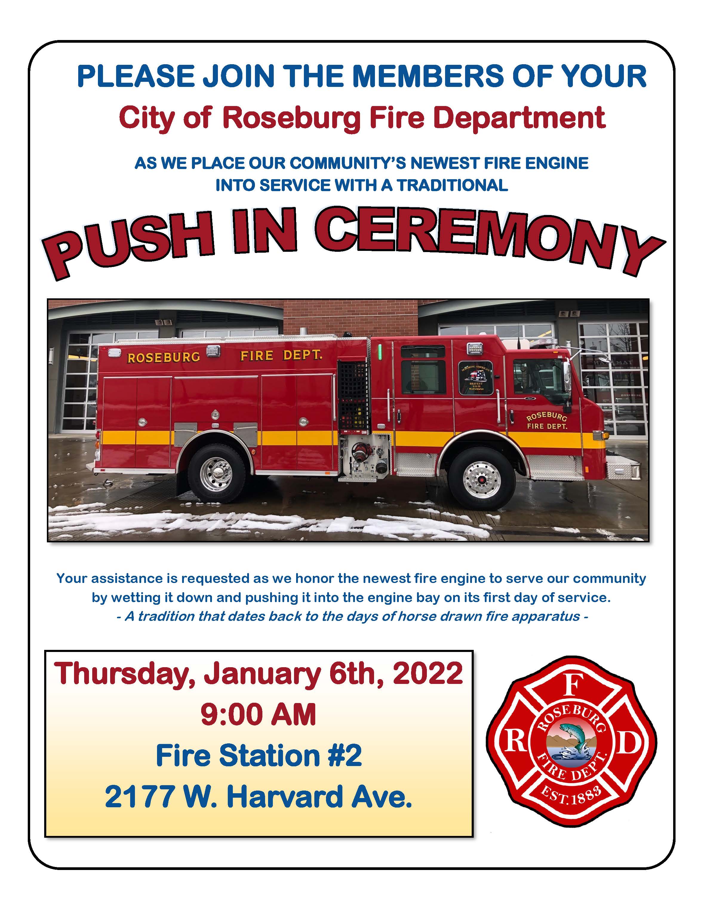 New Fire Engine Dedication Ceremony - 1-3-22 (Photo) featured image